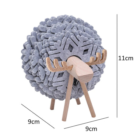 Sous-verres en Feutre Forme de Cerf de Noël - Ensemble de 12
